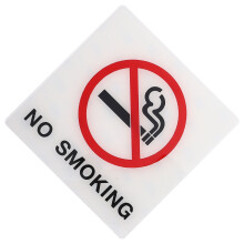 3Pcs Multi Color Acrylic No Smoking Wall Signs for Public and Home Use