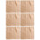 6Pcs Bbq Fireproof Blankets High Temp Resistant Khaki Insulation Mates 7