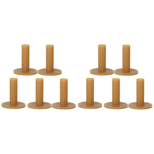 10Pcs Light Brown Rubber Tees 60Mm for Golf Practice on Hard Ground 1