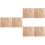 6Pcs Bbq Fireproof Blankets High Temp Resistant Khaki Insulation Mates 5