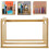 3Pcs Practical Khaki Wood Desktop Bookcase Vinyl Record Storage Holder 5