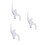 3Pcs White Offset Crank Window Handle Lock Replacement for Casement 4