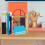 3Pcs Practical Khaki Wood Desktop Bookcase Vinyl Record Storage Holder 6
