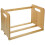 3Pcs Practical Khaki Wood Desktop Bookcase Vinyl Record Storage Holder 8