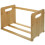 3Pcs Practical Khaki Wood Desktop Bookcase Vinyl Record Storage Holder 10