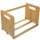 3Pcs Practical Khaki Wood Desktop Bookcase Vinyl Record Storage Holder 3