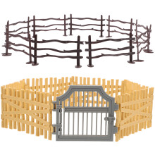 3Sets Smooth Plastic Miniature Fence Decor for Mini Gardens and Farms