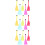 15Pcs Assorted Color Keyboard Cleaning Brush for Home Office Use 9