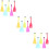15Pcs Assorted Color Keyboard Cleaning Brush for Home Office Use 10