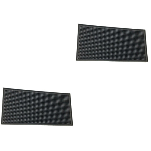 2 Pieces Kitchen Drain Mat Draining Deep Grooves Tray Silicone Pad 2