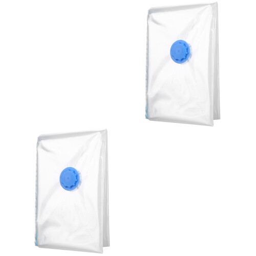2Pcs Vacuum Compress Bags White Sealed Storage Space Organizer 2