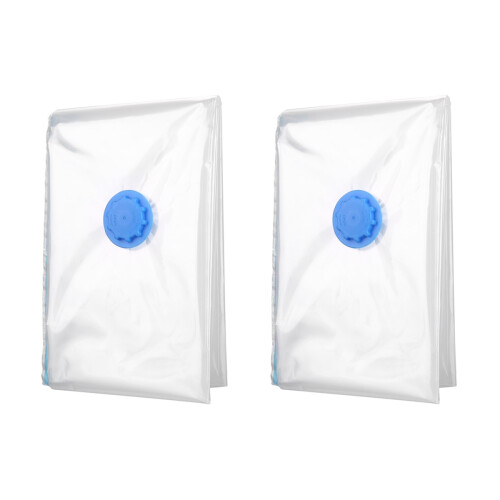 2Pcs Vacuum Compress Bags White Sealed Storage Space Organizer 1