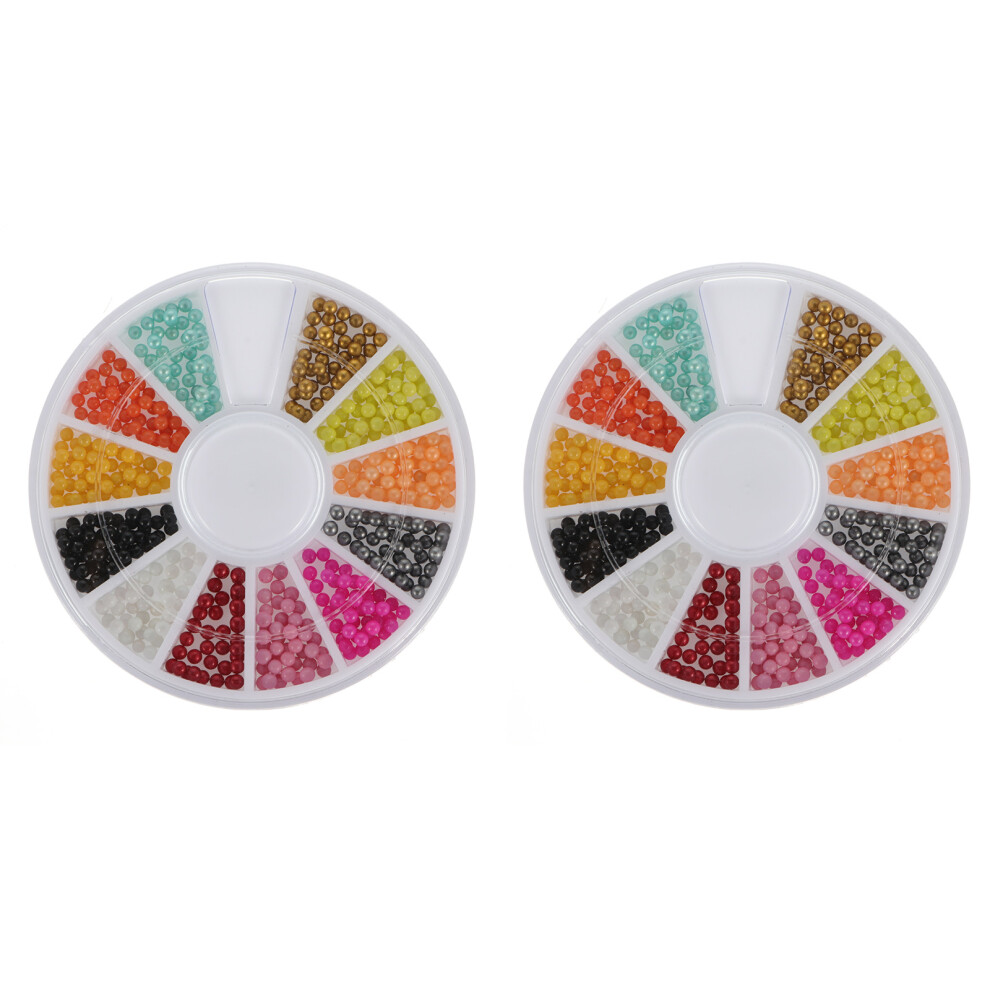 Villcase 4 Boxes Nail Caviar Beads Creative Caviar Beads Nail Decoration