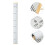 2Pcs Kids Height Measurement Ruler Grey Removable Wall Hanging Chart 8