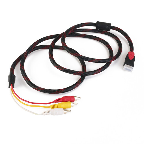 2Pcs Multi Hdtv Convert Cable 1080P to 3 with Reinforced Shielding
