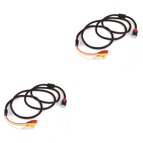 2Pcs Multi Hdtv Convert Cable 1080P to 3 with Reinforced Shielding 2