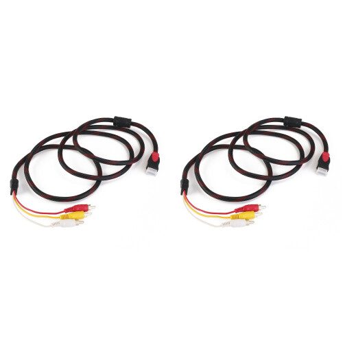 2Pcs Multi Hdtv Convert Cable 1080P to 3 with Reinforced Shielding 1
