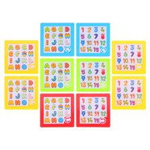 30 Pcs Slide Number Puzzle Toy Colored Letters Cognition Game