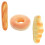 6Pcs Lifelike PU Bread Model Orange Creative Bakery Photo Props 2