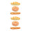 6Pcs Lifelike PU Bread Model Orange Creative Bakery Photo Props 4