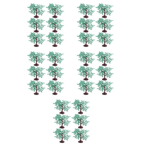 30Pcs Removable Green Plastic Model Trees for Train Layout Decor 1