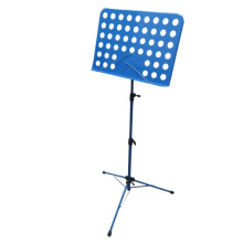 Adjustable Folding Sheet Music Stand with Non Slip Tripod Base and Height Angle Control Blue