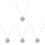 4Pcs Metal Urn Necklace for Ashes Silver Durable Memorial Keepsake 4