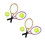 4Sets Mini Tennis Racket Set Assorted Colors Durable Miniature Decor 6