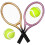 4Sets Mini Tennis Racket Set Assorted Colors Durable Miniature Decor 9