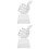 2Pcs Transparent Trophy Cup Thumb Shaped Competition Award 7
