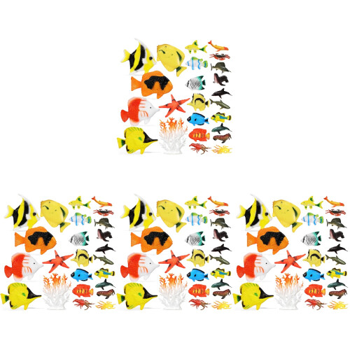 96Pcs Simulation Sea Animal Figures Plastic Mini Ocean Creature Models 1