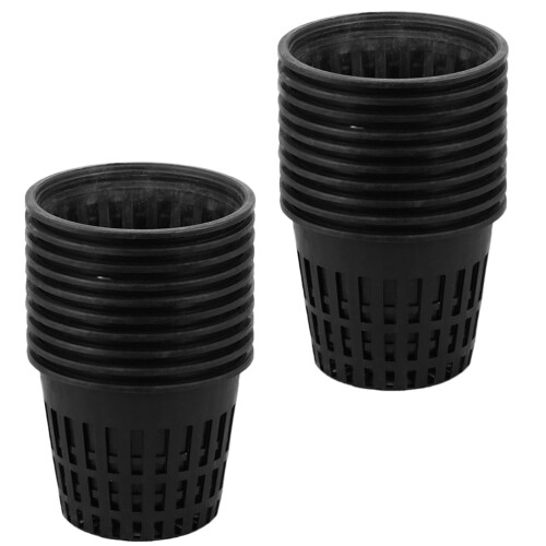 200Pcs Black Plastic Net Pots Hydroponic Planting Baskets for Roots 2