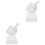 2Pcs Transparent Trophy Cup Thumb Shaped Competition Award 5