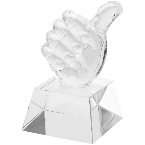 2Pcs Transparent Trophy Cup Thumb Shaped Competition Award 1