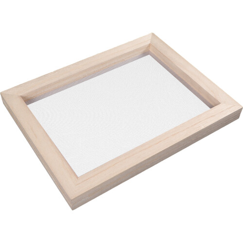 5Pcs Handcrafted Wood Paper Making Frames with Strong Filter Mesh 1