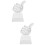 2Pcs Transparent Trophy Cup Thumb Shaped Competition Award 9