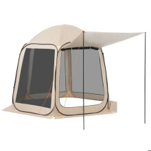Hyttyssuoja teltta katoksella-Duoku-303x265x230 cm-Pop-up suoja 4-8 hengelle-kuljetuslaukun kanssa