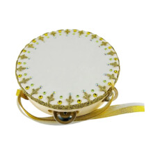 Handcrafted Wooden Ballet Tambourine 6 Inch Lightweight for Dance Performances Kids and Adults
