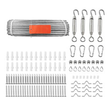 Cable de Acero Inoxidable-Duoku- 4,76 mm x 61 m-Revestimiento PVC-Capacidad de Carga 7,1 kN-Estructura 7x7 Hilos
