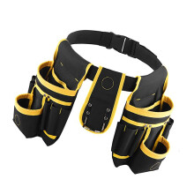 Cinturão Porta-ferramentas-Duoku-28 Bolsos-Cintura Ajustável 78,7-121,9 cm-Bolsa Removível e Ajustável