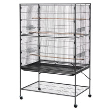 Grande gabbia per uccelli - DUOKU - Modello 60 - 93x58x151 cm - Cassetto estraibile - Ruote a 360