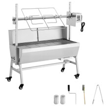 Barbecue a Carbone-Duoku-Tournebroche Elettrico 38 W-Rotisserie a Carbone di Legna-Carico 60 kg-7 Regolazioni di Altezza