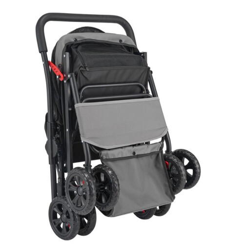 Carrinho para animais - DUOKU - GS303 - Capacidade 20 kg - 4 rodas com freios traseiros - Rodas de 7 polegadas