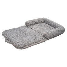 Cama para cachorro e humano - DUOKU - KZ-02 - Espuma de memória ortopédica - 181x111x22 cm - Cinza escuro