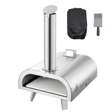 Kannettava pizzauuni - DUOKU - SRGP025 - 12 tuumaa (305 mm) - Ruostumaton teräs 430 - Integroitu lämpömittari