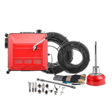 Furet Électrique pour Canalisations-Duoku-850 W-Câble en Acier à Ressort-avec 11 Outils de Coupe