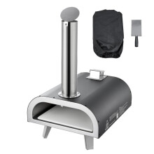 Pizzaoven - DUOKU - SRGP025 - Draagbaar 12" (305 mm) - 538C max - Ingebouwde thermometer