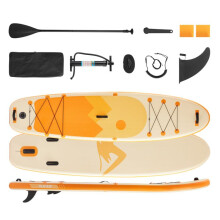 Paddle Gonfiabile-Duoku-323 cm-Leggera e Pratica-con Pompa, Pagaia, Fin, Zaino, Corda alla Caviglia