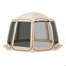 Pop-up muskietent - DUOKU - 121133 - Beige - 12 personen - 366x338x230 cm - Waterdicht