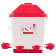 Abrevadero automático para gallinas - DUOKU - 5GAL D - 19 L - 6 tazas - Tapa hermética anti-desperdicio